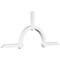 Ekena Millwork Ericson Architectural Grade PVC Gable Bracket, 108"W x 45"H x 4"D x 4"F, 10/12 Pitch GBP108X45X0404ERI00 - alternate 1